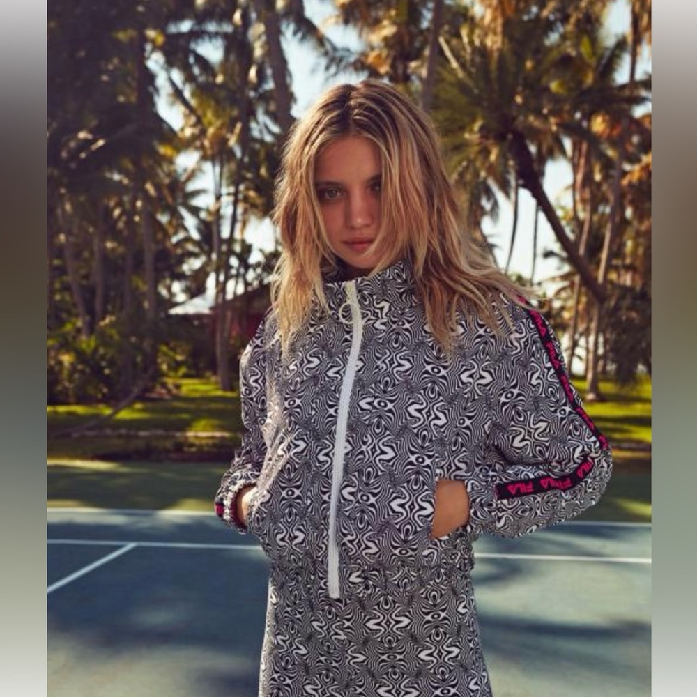 Fila Black and White Cropped Jacket